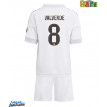 Real Madrid Federico Valverde #8 Hjemmedraktsett Barn 2025-26 Kortermet (+ Korte bukser)